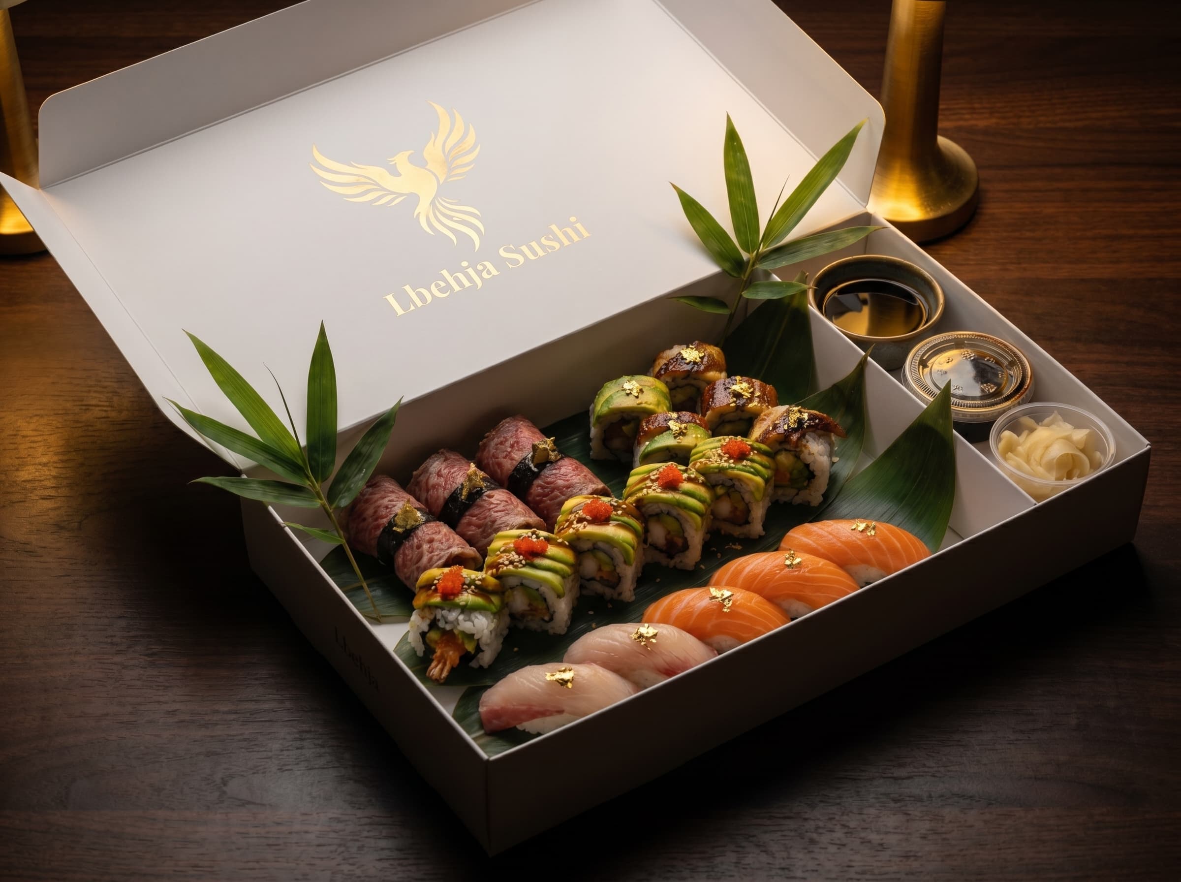 Coffret Lbehja Sushi doré à emporter
